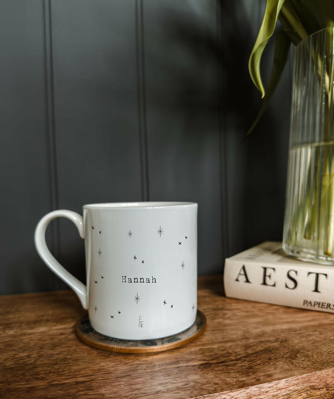 elegant "All good things are wild and free" mug