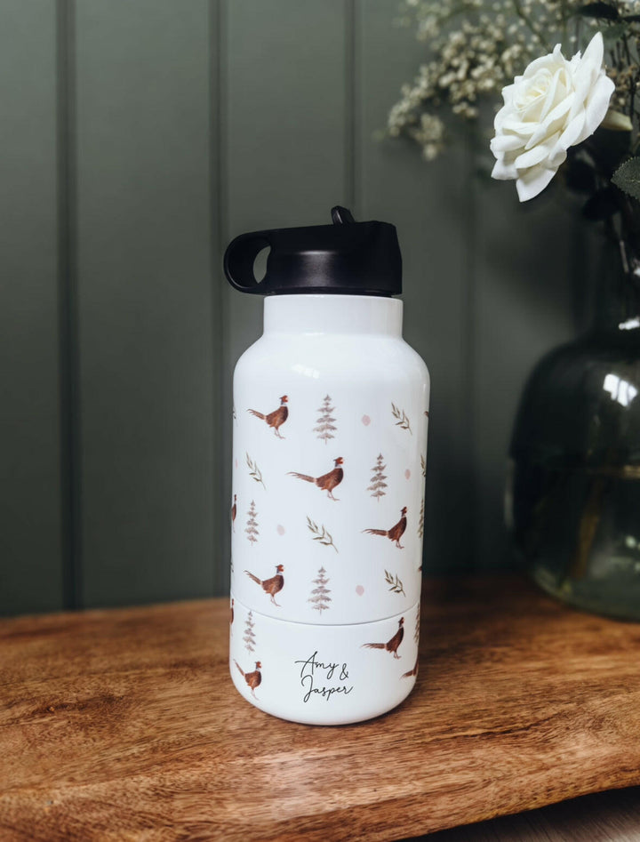 Personalised Water bottle with dog bowl attachment