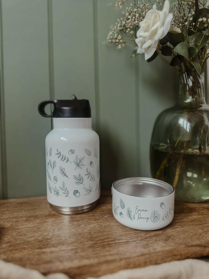 Personalised Water bottle with dog bowl attachment